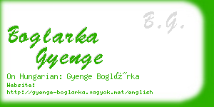 boglarka gyenge business card